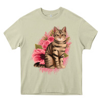 Mossy floral cat Heavy Core Tee - Jasminsmagicworld