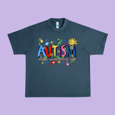 Autism Accept Understand Love Urban Heavy Tee Designed By Artiststas