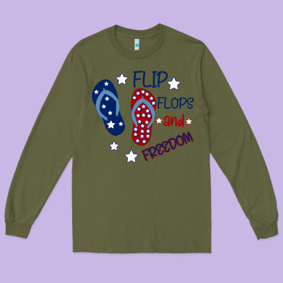 Flip Flops And Freedom Long Sleeve Tee Designed By Bettercallsaul