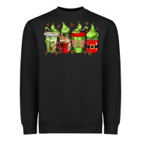 Black grinch coffee cups Heavyweight Sweatshirt - texasbilliewilder