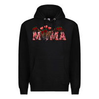 Black valentines day mama Premium Hoodie - RanaPortraitStore