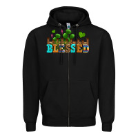 Black blessed olivia Zipper Hoodie - OliviaCreatesArt