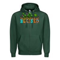 Sports Green blessed olivia Zipper Hoodie - OliviaCreatesArt