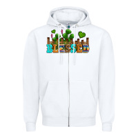 White blessed olivia Zipper Hoodie - OliviaCreatesArt