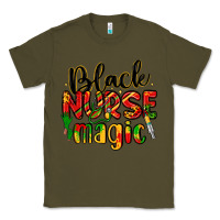 Army Green black nurse magic Classic Tee - LillyAllenDesigns