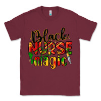 Burgundy black nurse magic Classic Tee - LillyAllenDesigns