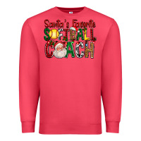 Cardinal Santa's Favorite Softball Coach For Christmas Premium Sweatshirt - FaDigitalArtStudio