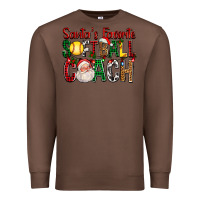Chestnut Santa's Favorite Softball Coach For Christmas Premium Sweatshirt - FaDigitalArtStudio