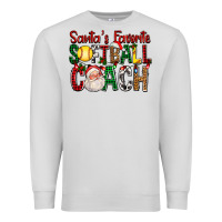 Santa's Favorite Softball Coach For Christmas Premium Sweatshirt | Teevron