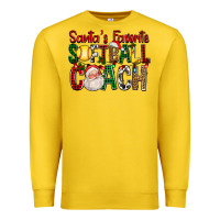 Lemon Santa's Favorite Softball Coach For Christmas Premium Sweatshirt - FaDigitalArtStudio