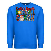 True Royal Santa's Favorite Softball Coach For Christmas Premium Sweatshirt - FaDigitalArtStudio