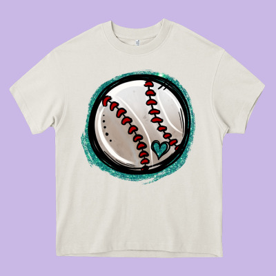 Glitter Baseball Heavy Core Tee Designed By Jasminsmagicworld