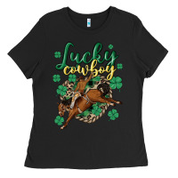 Black lucky cowboy Ladies Tee - MaliasSmallBusiness