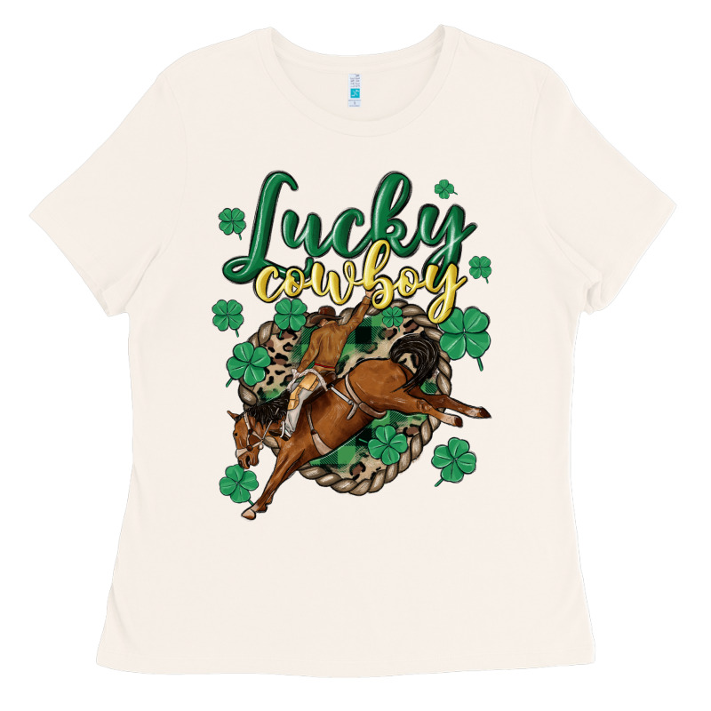 Lucky Cowboy Ladies Tee by MaliasSmallBusiness | Teevron