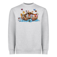 Heather Grey noahs ark Heavyweight Sweatshirt - texasbilliewilder