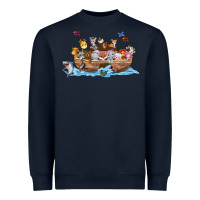 Navy noahs ark Heavyweight Sweatshirt - texasbilliewilder