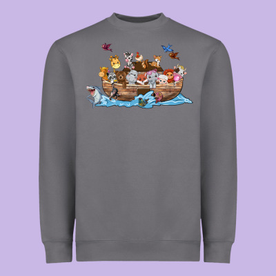 Noahs Ark Heavyweight Sweatshirt Designed By Texasbilliewilder