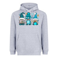 Heather Grey winter gnomies Heavyweight Hoodie - BundleAndBundleShop