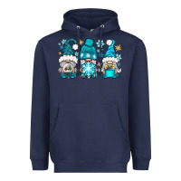 Navy winter gnomies Heavyweight Hoodie - BundleAndBundleShop