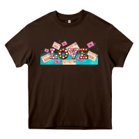 Chocolate Brown love and love letters Heavy Core Tee - AdoDesignShop