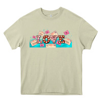 Mossy love and love letters Heavy Core Tee - AdoDesignShop