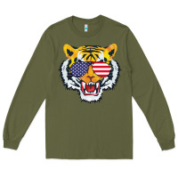 Army Green America Merica Tiger Long Sleeve Tee - Bettercallsaul