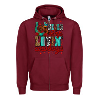 Burgundy never stop lovin cowboys olivia Zipper Hoodie - OliviaCreatesArt