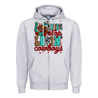 Heather Grey never stop lovin cowboys olivia Zipper Hoodie - OliviaCreatesArt
