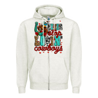 Oatmeal Heather never stop lovin cowboys olivia Zipper Hoodie - OliviaCreatesArt