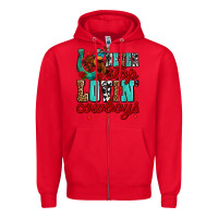 Red never stop lovin cowboys olivia Zipper Hoodie - OliviaCreatesArt