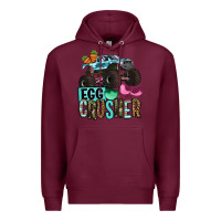 Burgundy Easter Day Monster truck Easter egg crusher Premium Hoodie - OliviaCreatesArt