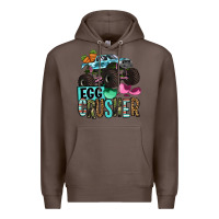 Coffee Easter Day Monster truck Easter egg crusher Premium Hoodie - OliviaCreatesArt