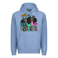 Colony Blue Easter Day Monster truck Easter egg crusher Premium Hoodie - OliviaCreatesArt