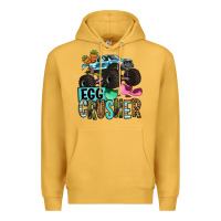 Mustard Easter Day Monster truck Easter egg crusher Premium Hoodie - OliviaCreatesArt
