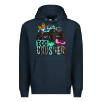 Navy Easter Day Monster truck Easter egg crusher Premium Hoodie - OliviaCreatesArt