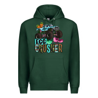 Sports Green Easter Day Monster truck Easter egg crusher Premium Hoodie - OliviaCreatesArt