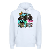 White Easter Day Monster truck Easter egg crusher Premium Hoodie - OliviaCreatesArt
