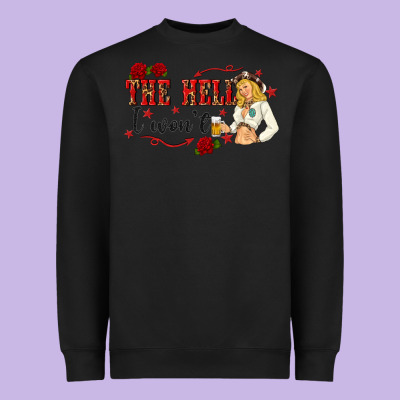 The Hell I Wont With Sassy Pinup Cowgirl Heavyweight Sweatshirt Designed By Texasbilliewilder
