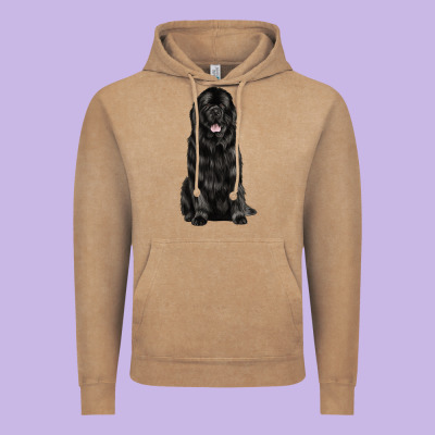 Newfoundland Dog Vintage Hoodie Designed By Lillyallendesigns