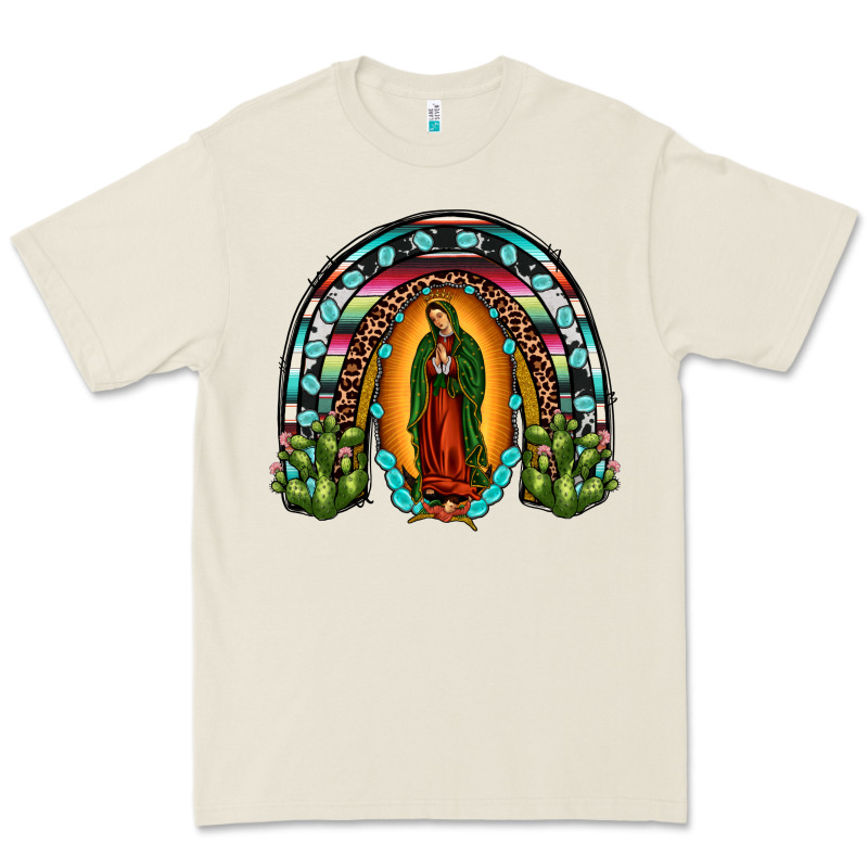 Our Lady Of Guadalupe Rainbow Premium Tee by JahusDesignShop | Teevron