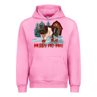 Fuchsia Pink merry pigmas Urban Hoodie - LillyAllenDesigns