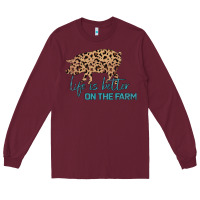 Burgundy Life is Better on the Farm Long Sleeve Tee - Bettercallsaul