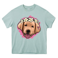 Arona jack russel floral kopyası Heavy Core Tee - Jasminsmagicworld