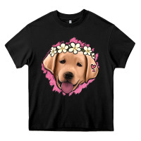 Black jack russel floral kopyası Heavy Core Tee - Jasminsmagicworld
