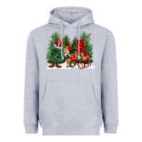 Heather Grey christmas santa Heavyweight Hoodie - FaDigitalArtStudio