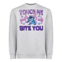 Heather Grey touch me and i will bite you Heavyweight Sweatshirt - texasbilliewilder