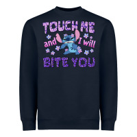 Navy touch me and i will bite you Heavyweight Sweatshirt - texasbilliewilder