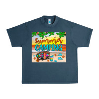 Midnight Navy summer camping Urban Heavy Tee - JahusDesignShop