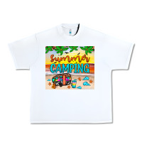 White summer camping Urban Heavy Tee - JahusDesignShop