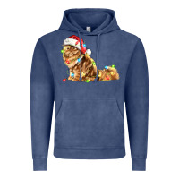 Vintage Denim christmas persian cat Vintage Hoodie - LillyAllenDesigns